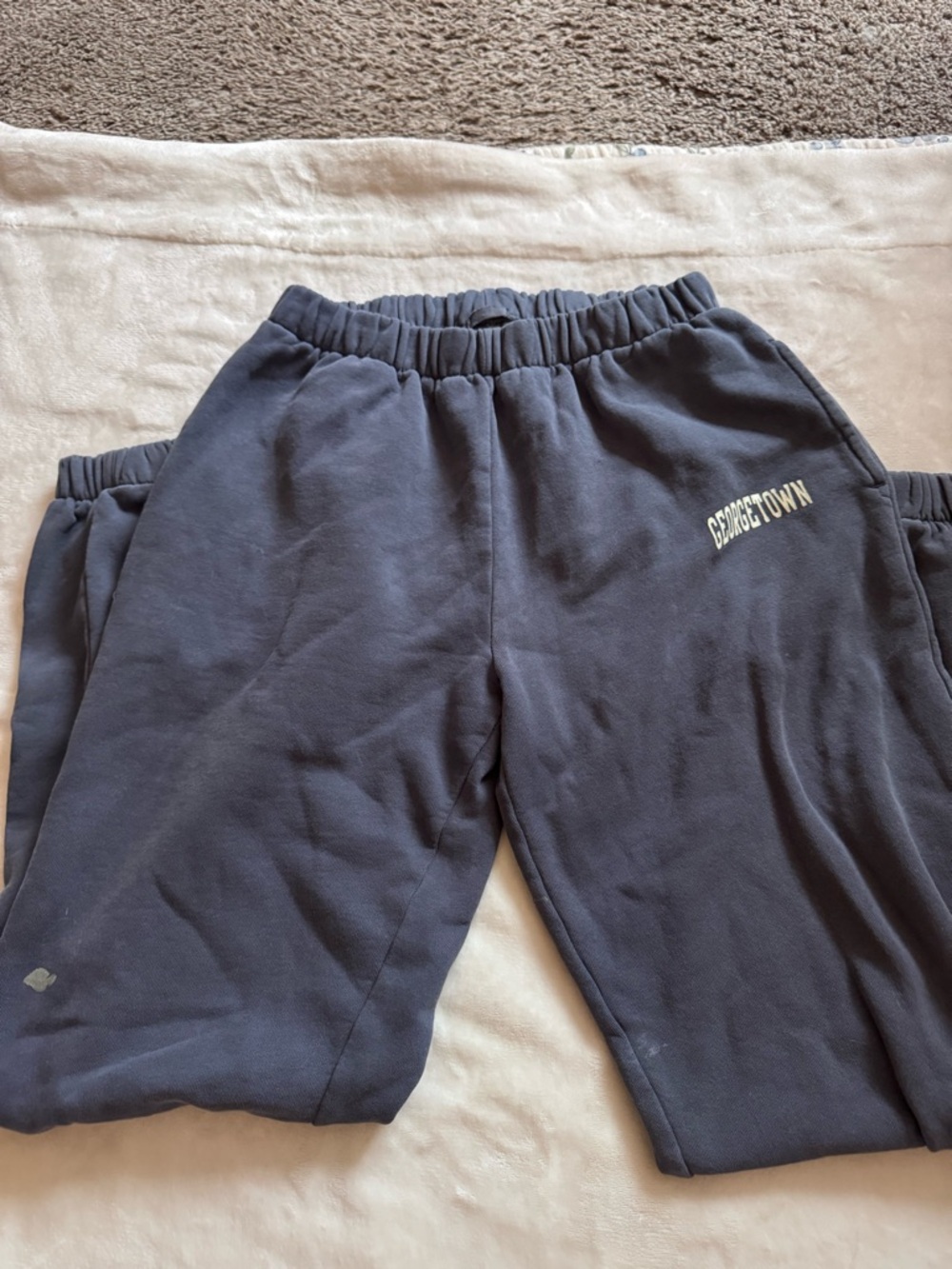 Brandy Melville Navy Georgetown Logo Sweatpants